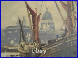 Original Signed George Oberteuffer Oil Painting on canvas covered board 1920's