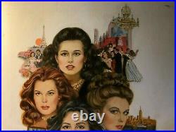 Original Signed Published Pulp Paperback Cover Illustration Art Painting 4 Women