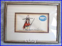 Original Ted DeGrazia Art Sketch Herman Melville Stamp Cover One of a Kind