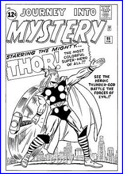 Original Thor comic art cover recreation