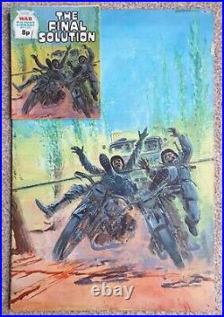 Original Vintage Painting Art Work For War Battle Picture Library Comics