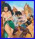 Original-Western-Pulp-Illustration-Mexican-Cover-Art-Girl-Woman-Pinup-Painting-01-ehra