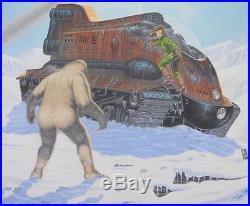Original Yeti, Sasquatch Bigfoot Illustration Fantasy Horror Cover Art Painting
