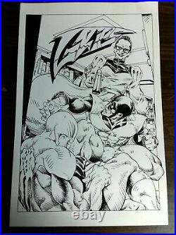 Original art Pete Ayala (R. I. P.) from the GRIPS ink 11X17 ALTERNATE COVER