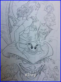 Original art cover For Chaos #2 Comic Book By Dynamite Nei Ruffino