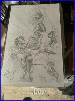 Original art for published cover of SHI Illustrated Warrior #6 by Billy Tucci