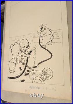 Original art of cover for Terrytoon The Terry Bears comes with the comic book