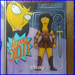 Original art on blank cover, lucy lawless xena on simpson