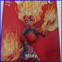 Original art on blank cover magic, chandra nalaar