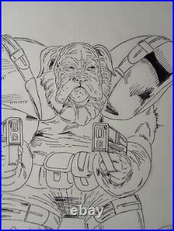 Original comic art page (cover) title Big Dawg the Enforcer 9×12 in