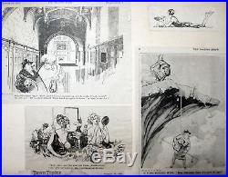 Original gouache book cover illustration. Blackie's Boys Annual. Art Deco 1920's