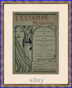 Original lithograph Alfons Mucha L'Estampe Moderne 1897 Issue 4 Portfolio Cover