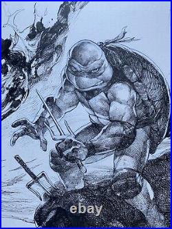 Original tmnt ninja turtles comic art Tales 36 Cover Recreation Paul Harmon