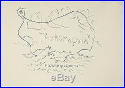 Pablo Picasso Cover from La Tauromaquia Original Drypoint Etching, Framed