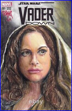 Padme Star Wars Vader Down Sketch Variant Cover Comic Book Original Art Rare 1/1