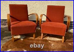Pair Of Original Halabala Art Deco Armchairs Cheaper For Re-covering Apr21-20