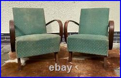 Pair Of Original Halabala Art Deco Armchairs Cheaper For Re-covering Apr21-7