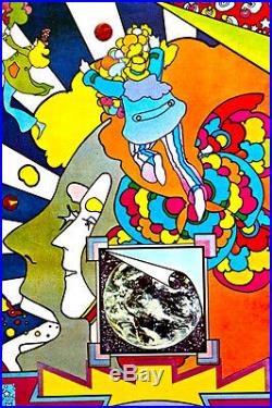 Peter Max Moon Landing Poster Cover Psychedelic Book Cover Original 1969