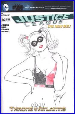 Playboy Artist Doug Sneyd Original Harley Quinn Art Sketch Cover Justice League