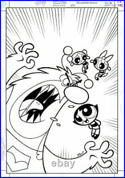 Powerpuff Girls 22 Original Cover Art Philip Moy Cartoon Network DC 2002