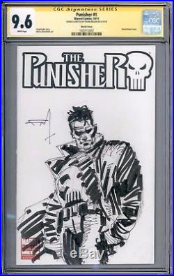 Punisher 1 Blank Cover CGC SS 9.6 Sketch Frank Miller Original Art