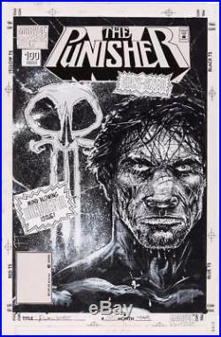 Punisher #100 Marvel 1995 (Original Art) Variant Cover! Frank Teran with Prelimary