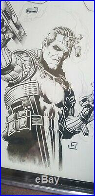 Punisher Original Art Sketch Cover Jeff Edwards Wolverine Batman Spiderman CGC