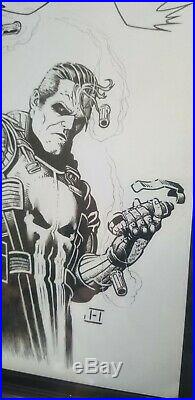 Punisher Original Art Sketch Cover Jeff Edwards Wolverine Batman Spiderman CGC