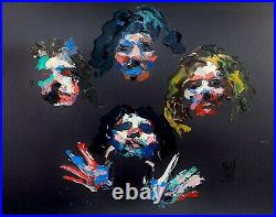 Queen II Album Cover Freddy Mercury Abstract Palette Knife Art Original Painting