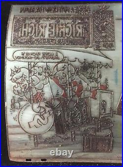 RARE HARVEY Richie Rich BIG BUCKS 5 Original Comic Book Cover Art Printing Plate