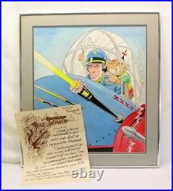 RARE Original Bill Ward Military Comics Cover Art Painting + Signed Letter COA