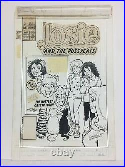 RARE! Original JOSIE AND THE PUSSYCATS #2 COVER Art 1994 DAN DeCARLO Archie