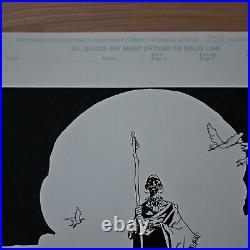 RYAN SOOK Original Art Pen & Ink Commission 2002 11×17 African Lion Scene