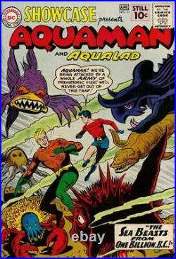 Ramona Fradon Signed Original Art Cover Recreation Showcase #31 Aquaman Aqualad