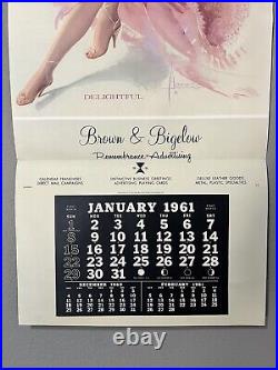 Rare 1961 Brown and Bigelow Pin-up Calendar 16x33 Delightful By R. Armstrong