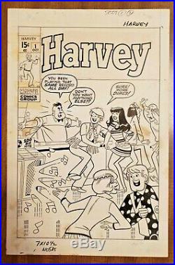 Rare Marvel Comics Bronze Age Original Cover Art Harvey #1 1970 Stan Goldberg