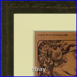 Rare Original 1900 Wood Block Print Cocorico No. 42 Cover, Alfons Mucha