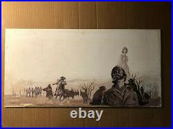Rare Original Published Paperback Cover Illustration Art Painting Boer War