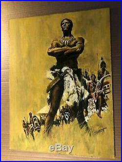Rare Original Signed Pulp Paperback Cover Illustration Art African Carl Hantman