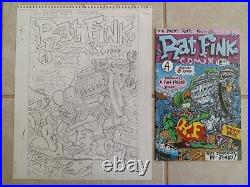 Rat Fink Comix #4 Original Cover Art Illustration Ed Roth Studio 1991