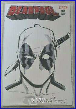 Reilly Brown Deadpool Original Art #1 Sketch Cover Marvel Comics