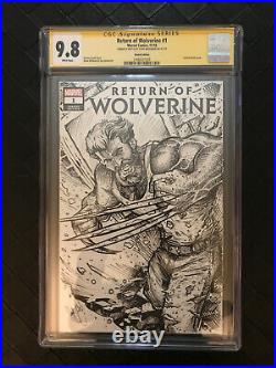 Return Of Wolverine Logan 9.8 Sketch Cover Cgc Original Art Mcjunkin Nov Sale