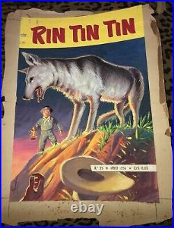 Rin Tin Tin Golden Age Vintage Published WaterColor Cover Original art work 1958