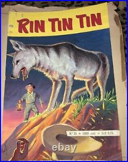 Rin Tin Tin Golden Age Vintage Published WaterColor Cover Original art work 1958