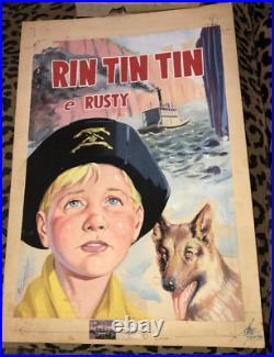 Rin Tin Tin Golden Age Vintage Published WaterColor Cover Original art work 1961 Rin Tin Tin Golden Age Vintage Published WaterColor Cover Original art work 1961