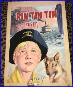 Rin Tin Tin Golden Age Vintage Published WaterColor Cover Original art work 1961 Rin Tin Tin Golden Age Vintage Published WaterColor Cover Original art work 1961