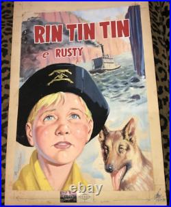Rin Tin Tin Golden Age Vintage Published WaterColor Cover Original art work 1961 Rin Tin Tin Golden Age Vintage Published WaterColor Cover Original art work 1961