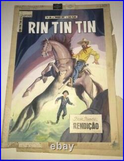 Rin Tin Tin Old West Vintage Published Water Color Cover Original art work 1961