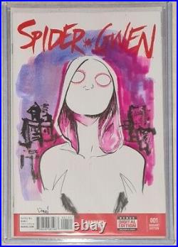 Robbi Rodriguez Spider-Gwen Original Art Ghost-Spider Sketch Cover Marvel #1