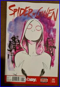 Robbi Rodriguez Spider-Gwen Original Art Ghost-Spider Sketch Cover Marvel #1